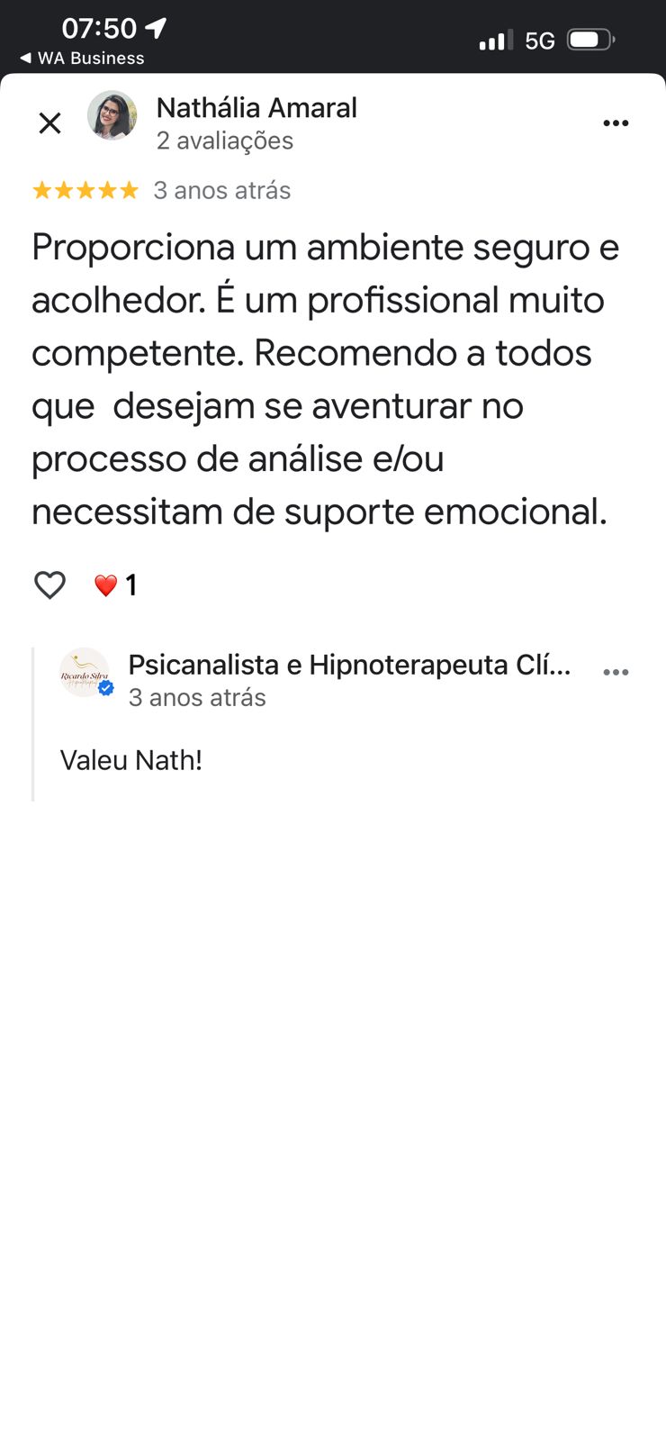 Depoimento Nathália